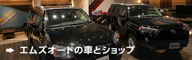エムズオートの車とショップ